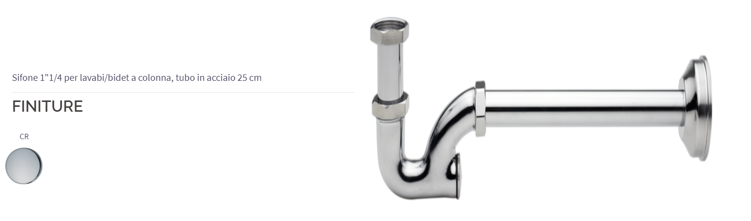 Sifone D'arredo Forma Tonda A Bottiglia In Ottone Per Lavabo Di Facile Installazione E Pulizia - Foto 10